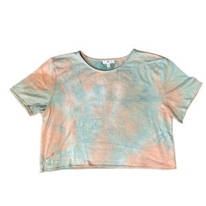 49. BP Tie-dye short sleeve crop top Size M